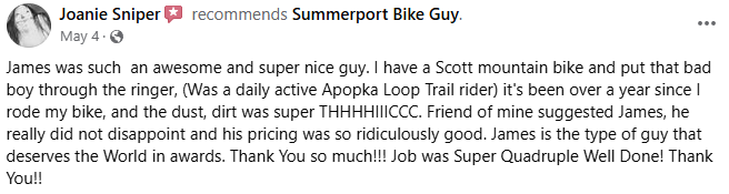 Review 2 Summerport Bike Guy