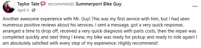 Review 3 Summerport Bike Guy